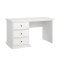 Venedig Schreibtisch mit 3 Schubladen Breite 130 cm, Hhe 73 cm wei.
