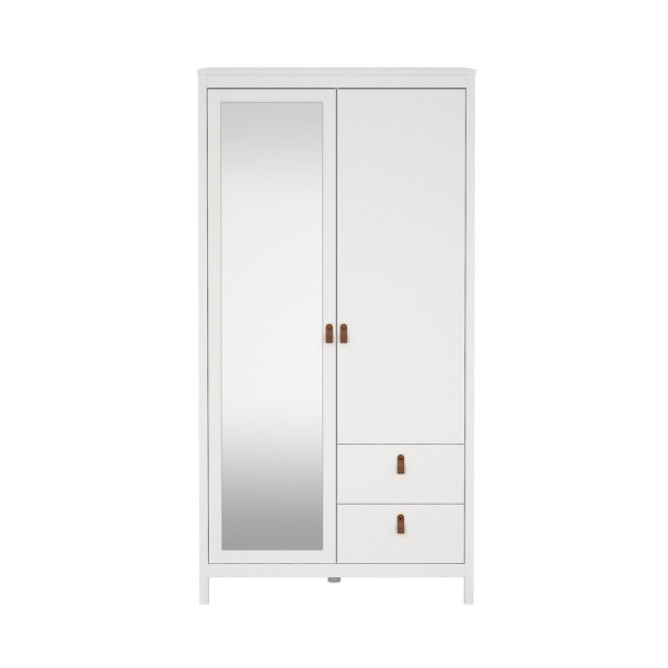 Madrid kldskp 199x103x59cm, 1 drr, 1 spegeldrr, 2 ldor vit.