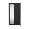 Madrid Kleiderschrank 199x103x59cm, 1 Tr, 1 Spiegeltr, 2 Schubladen matt schwarz.