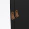 Madrid Kleiderschrank 199x103x59cm, 1 Tr, 1 Spiegeltr, 2 Schubladen matt schwarz.