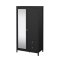 Madrid Kleiderschrank 199x103x59cm, 1 Tr, 1 Spiegeltr, 2 Schubladen matt schwarz.