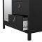 Madrid Kleiderschrank 199x103x59cm, 1 Tr, 1 Spiegeltr, 2 Schubladen matt schwarz.