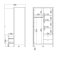 Madrid Kleiderschrank 199x103x59cm, 1 Tr, 1 Spiegeltr, 2 Schubladen matt schwarz.