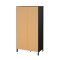 Madrid Kleiderschrank 199x103x59cm, 1 Tr, 1 Spiegeltr, 2 Schubladen matt schwarz.