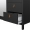 Madrid Kleiderschrank 199x150x59cm, 2 Tren, 1 Spiegeltr, 2 Schubladen matt schwarz.