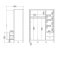 Madrid Kleiderschrank 199x150x59cm, 2 Tren, 1 Spiegeltr, 2 Schubladen matt schwarz.
