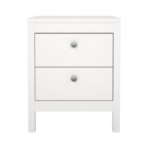 Madrid nattduksbord 2 ldor vit.