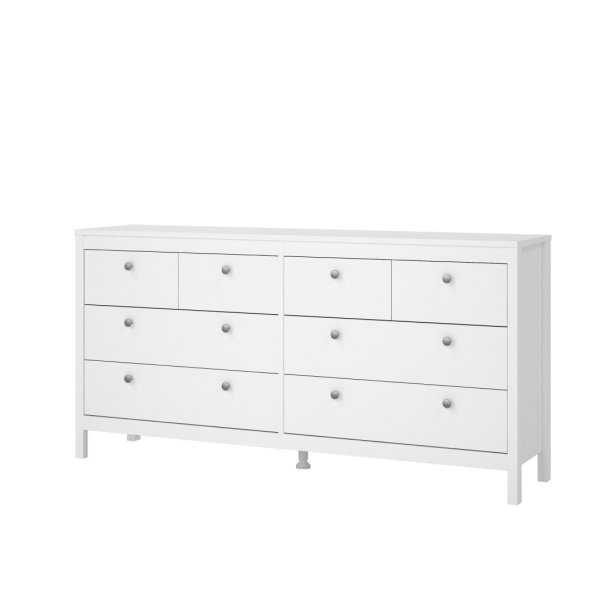 Madrid Kommode 8 Schubladen wei.