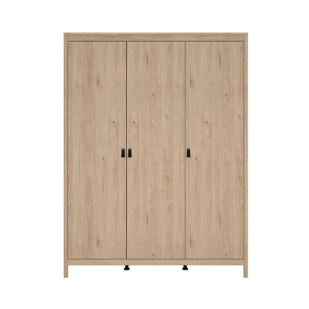 Madrid Kleiderschrank 199x150x59cm, 3 Tren Eichen-Dekor.