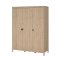 Madrid Kleiderschrank 199x150x59cm, 3 Tren Eichen-Dekor.
