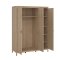 Madrid Kleiderschrank 199x150x59cm, 3 Tren Eichen-Dekor.