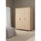 Madrid Kleiderschrank 199x150x59cm, 3 Tren Eichen-Dekor.