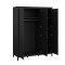 Madrid Kleiderschrank 3 Tren schwarz matt.