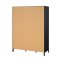 Madrid Kleiderschrank 3 Tren schwarz matt.