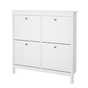 Madrid Schuhschrank 4 Klaptren wei.