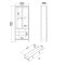 Madrid Vitrinenschrank 2 Glastren 3 Schubladen schwarz matt.