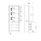 Madrid Vitrinenschrank 2 Glastren 3 Schubladen schwarz matt.