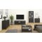 Madrid Vitrinenschrank 2 Glastren 3 Schubladen schwarz matt.
