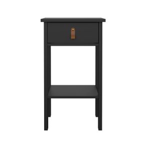 Madrid Nachttisch 1 Schublade, 1 Ablage matt schwarz.