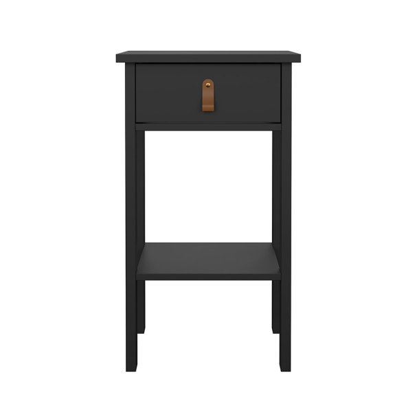 Madrid Nachttisch 1 Schublade, 1 Ablage matt schwarz.