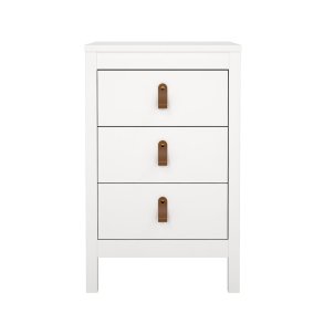 Madrid nattduksbord 3 ldor vit.