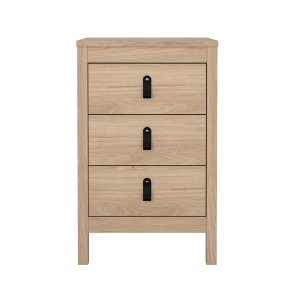 Madrid stolik nocny 3 szuflady dekor dębowy.