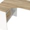 Plus hj�rneskrivebord med 3 hyller og 2 skuffer. Hvit og eik struktur.