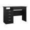 FunctionPlus skrivebord 5 skuffer, 1 hylde sort ask dekor.