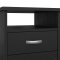 FunctionPlus skrivebord 5 skuffer, 1 hylde sort ask dekor.