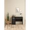 FunctionPlus skrivebord 5 skuffer, 1 hylde sort ask dekor.