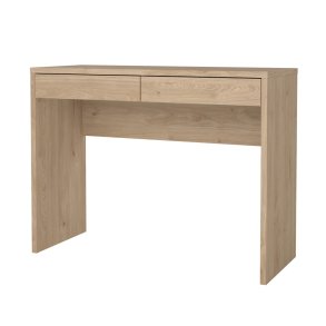 FunctionPlus Schreibtisch mit Regal 2 Schubladen Nussbaum dekor.