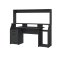 FunctionPlus skrivebord med reol hylder 1 lge 1 skuffe gr mat.