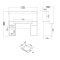 FunctionPlus skrivebord med reol hylder 1 lge 1 skuffe gr mat.