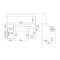 FunctionPlus skrivebord med reol hylder 1 lge 1 skuffe gr mat.