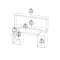 FunctionPlus skrivebord med reol hylder 1 lge 1 skuffe gr mat.