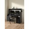 FunctionPlus skrivebord med reol hylder 1 lge 1 skuffe gr mat.