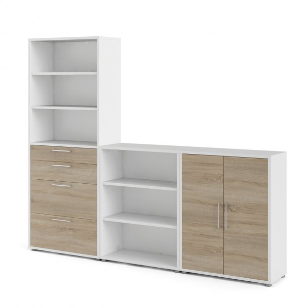 Prisme kontor hyllsystem, vit, ekmnstrad