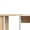 Prisme Eckschreibtisch mit Rollcontainer Eiche Dekor, weiss