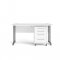 Prisme Schreibtisch mit Rollcontainer weiss