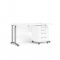 Prisme Schreibtisch mit Rollcontainer weiss