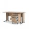 Prisme Schreibtisch mit Rollcontainer Eiche Dekor