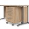 Prisme Schreibtisch mit Rollcontainer Eiche Dekor