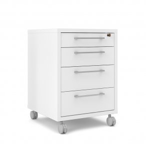 Prisme Kommode B 4 Schubladen. Weiss.