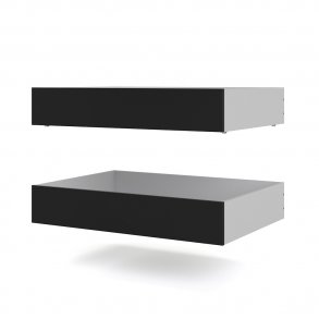 Nada Bett 2 Bettschubladen breite 99 cm, mattschwarz.