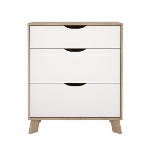 Ikast Kommode 3 Schubladen Eichen-Dekor, wei.