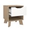 Ikast stolik nocny 1 szuflada, 1 płka dekor dębowy, biały.