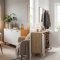 Ikast sk�nk 2 l�ger, 3 skuffer eg dekor, hvid.