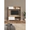 Ikast reol system til TV, 2 skydelger eg dekor, hvid.