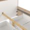Ikast seng 140x200cm, 2 skuffer, 3 hylder eg dekor, hvid.