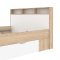 Ikast seng 140x200cm, 2 skuffer, 3 hylder eg dekor, hvid.